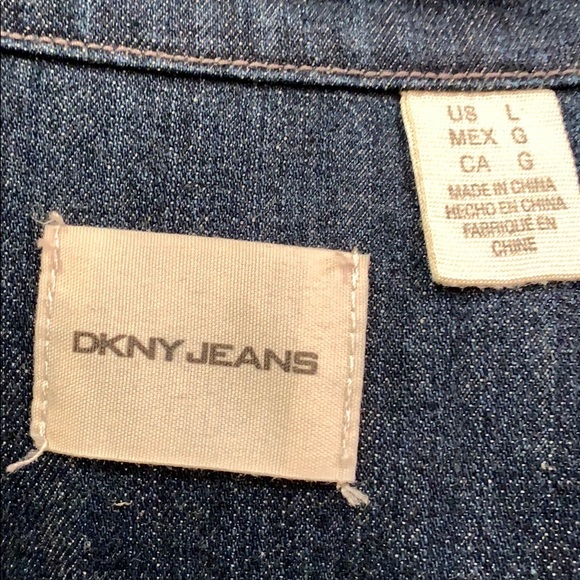 DNKY JEANS NWOT  denim jacket L - Picture 8 of 9